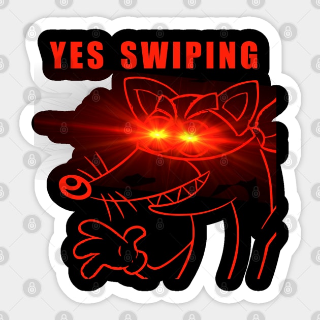 Yes Swiping! Sticker by Matt's Wild Designs